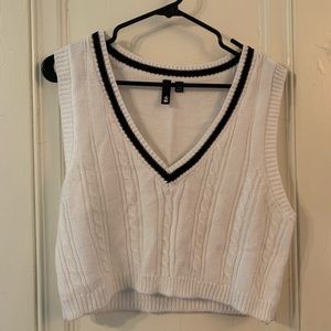 Cropped sweater vest